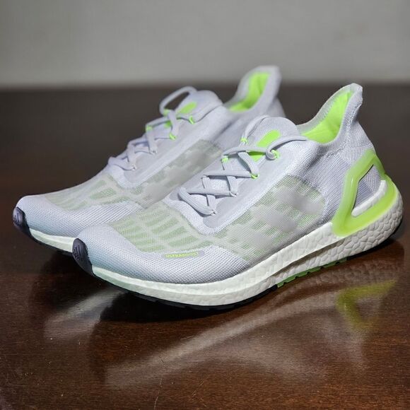 Adidas Ultraboost Summer Ready Running Shoes Grey White Green S.RDY FY3472 7.5 - Picture 2 of 16